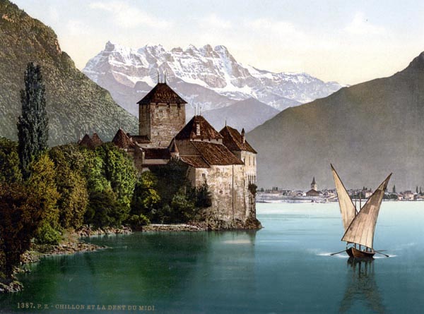 Chillon, chromolithographie, entre 1890 et 1905