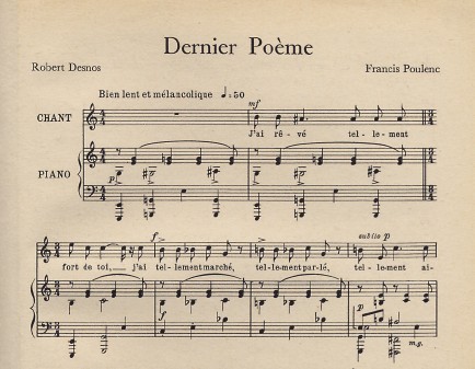 Feuilles Musicales Poulenc